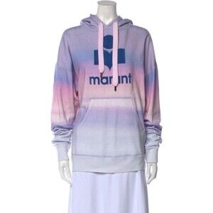ISABEL MARANT ÉTOILE Mansel Ombre Graphic Crew Neck Pullover Hoodie-FR 36 / US 4